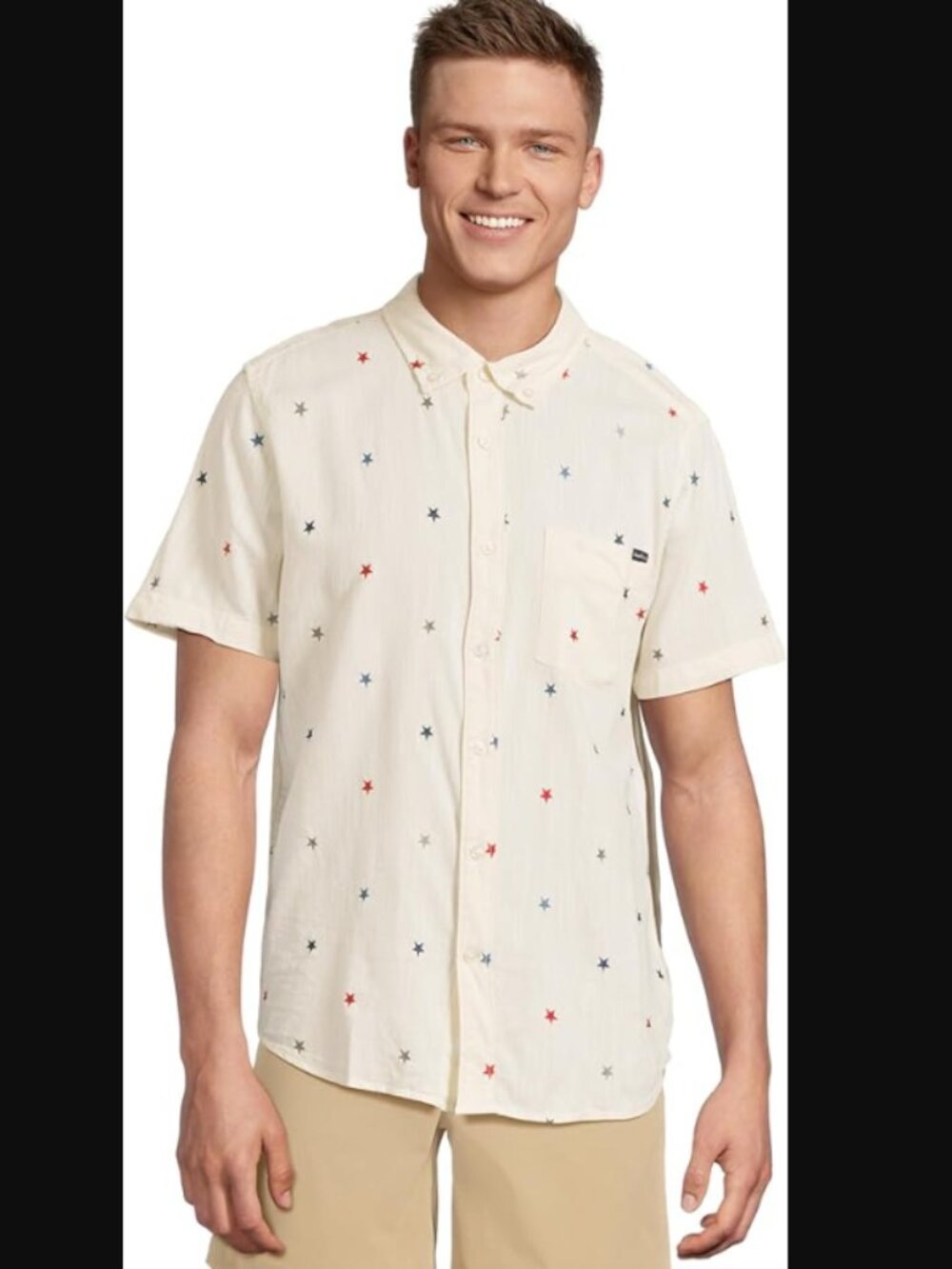 Chubbies "All Stars No Stripes" Button-Down Shirt Fourth of July Party Shirt XXL